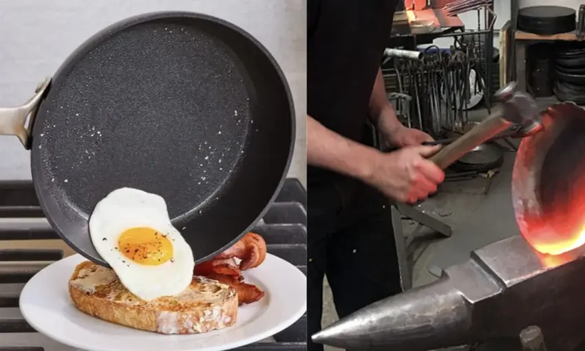 Chef cooking with pan